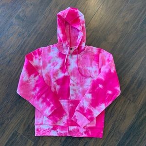 Tie-dye Zip-up Hoodie